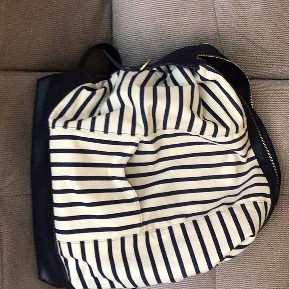 Blue Striped Backpack